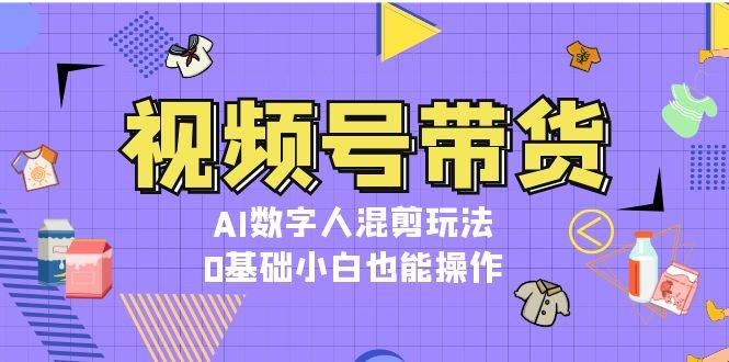 视频号带货，AI数字人混剪玩法，0基础小白也能操作最新课 · 网创资源|实战项目|创业项目|中创网最新课