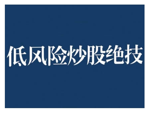2024低风险股票实操营，低风险，高回报最新课 · 网创资源|实战项目|创业项目|中创网最新课