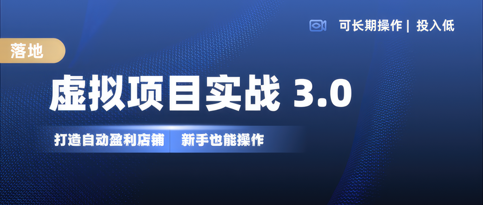 虚拟项目实操落地 3.0,新手轻松上手，单品月入1W+最新课 · 网创资源|实战项目|创业项目|中创网最新课