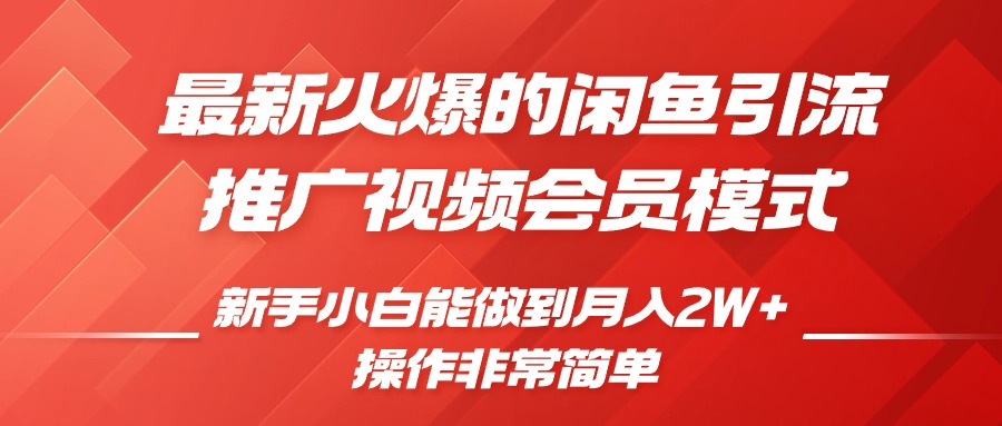 闲鱼引流推广影视会员，0成本就可以操作，新手小白月入过W+【揭秘】最新课 · 网创资源|实战项目|创业项目|中创网最新课