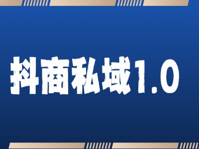 抖商服务私域1.0，抖音引流获客详细教学最新课 · 网创资源|实战项目|创业项目|中创网最新课