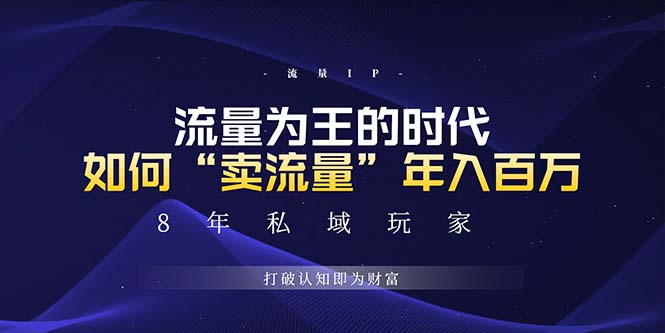 未来如何通过“卖流量”年入百万，跨越一切周期绝对蓝海项目最新课 · 网创资源|实战项目|创业项目|中创网最新课